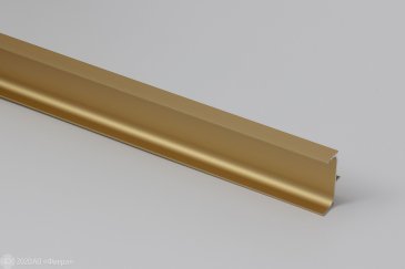 Вертикальный профиль 901010 для фасадов без ручек (62х22 мм), золото, 3 м.