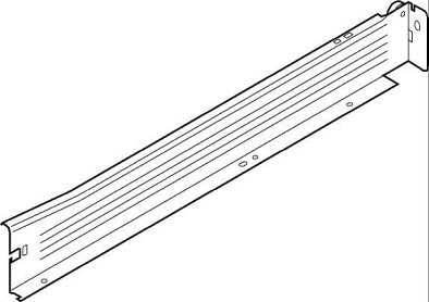 METABOX, Царга N, 54/450 мм, 25 кг, серая, прав.