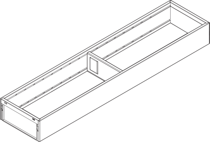 AMBIA-LINE рама для LEGRABOX стандартный ящик, НД=500 мм, ширина=118 мм, дуб "Небраска"/серый орион