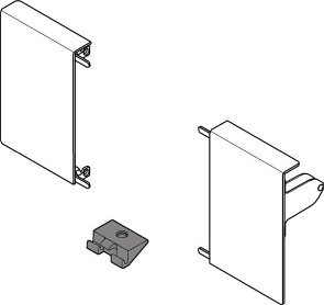 TANDEMBOX intivo, крепления передней панели высотой М (96мм), нерж, комплект