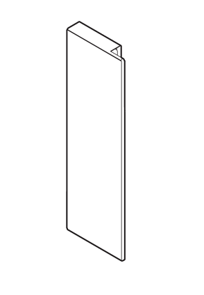 LEGRABOX, Заглушка для держателя фасада высокого внутреннего ящика со вставкой, прав., пластмасса, гавана коричневый