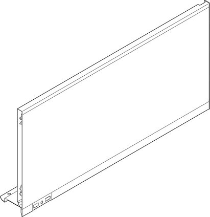 Царга LEGRABOX pure, высота F (241,0 мм), НД=300 мм, правая, нерж.