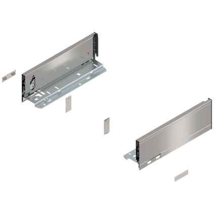 Комплект царг LEGRABOX pure, высота M (90,5 мм), НД=270 мм, нержавеющая сталь