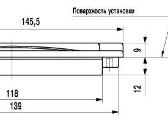 FR006 мебельная врезная ручка-раковина 128 мм сатин светлый