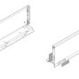 Комплект царг LEGRABOX pure, высота K (128,5 мм), НД=400 мм, серый орион