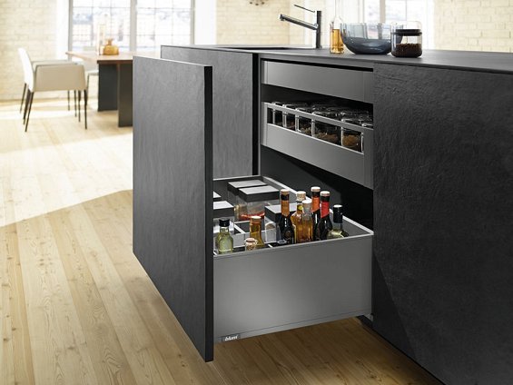 Ящик LEGRABOX pure (высота F 241, глубина 270 мм), терра-черный