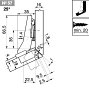 Комплект петли №57 CLIP top без пружины для угла +25гр, встык, саморез